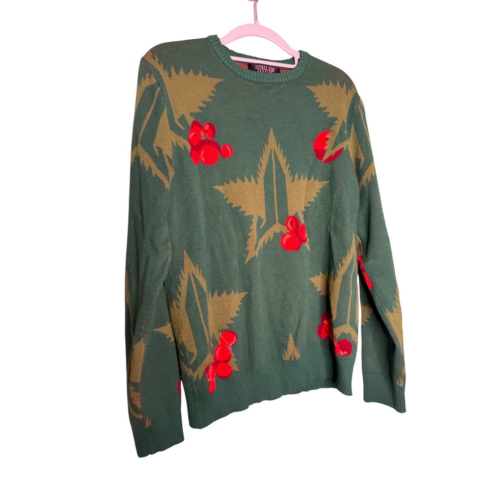 Jeffree Star Green Leaf crewneck Sweater